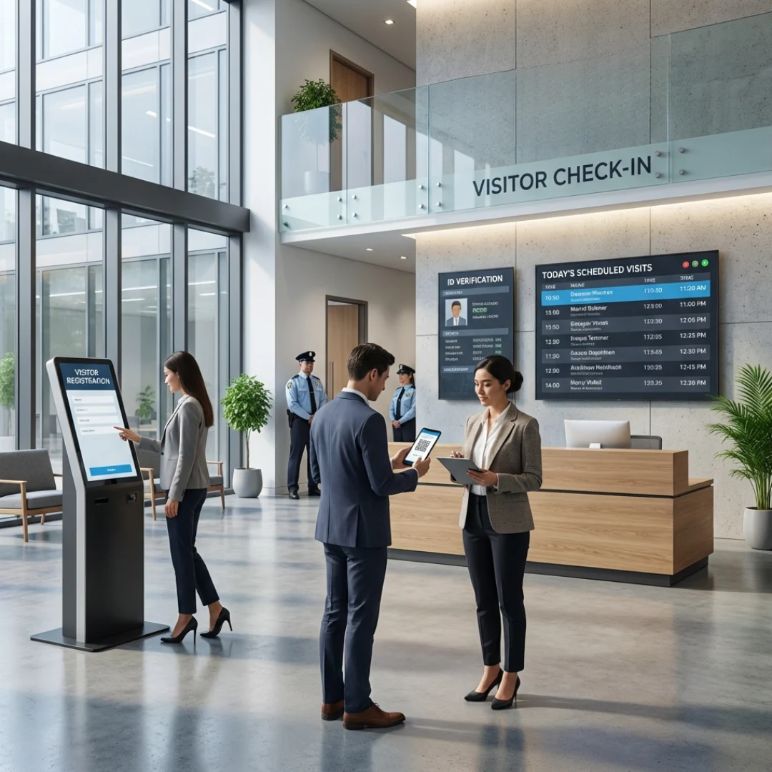 Aastro Tech manage visitor pre-registration - Visitor management system.